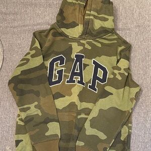 GAP Kids Camouflage Sleeveless Hoodie